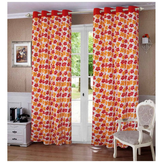 Amfyn Cotton Printed Curtains (Multicolor, Size: 54x90 In)