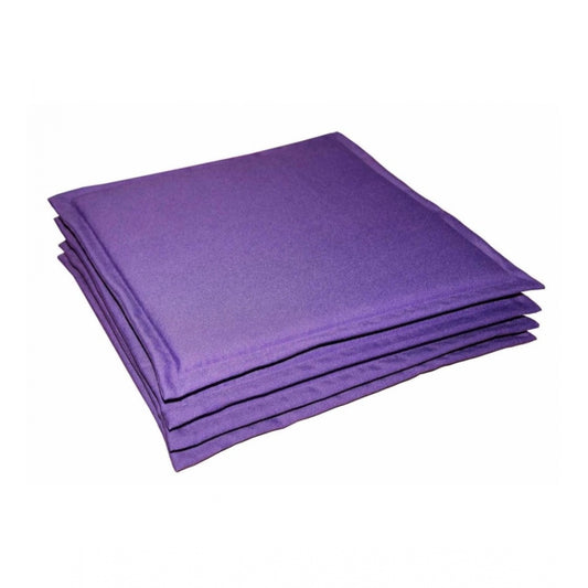 Amfyn Pack Of_4 Polyester Solid Chairpads (Purple, Size: 16x16 In)