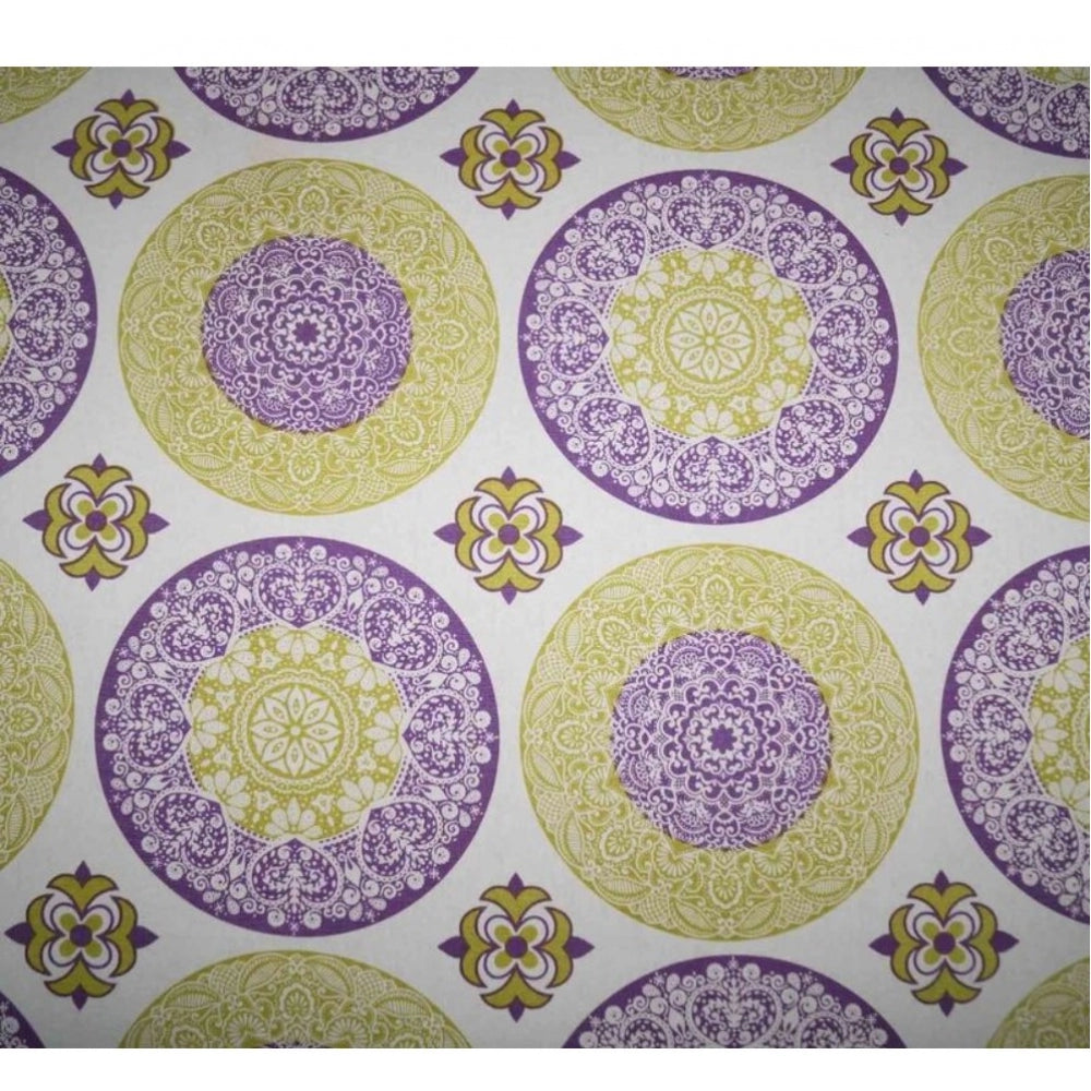 Amfyn Cotton Printed Curtains (Purple, Size: 54x90 In)