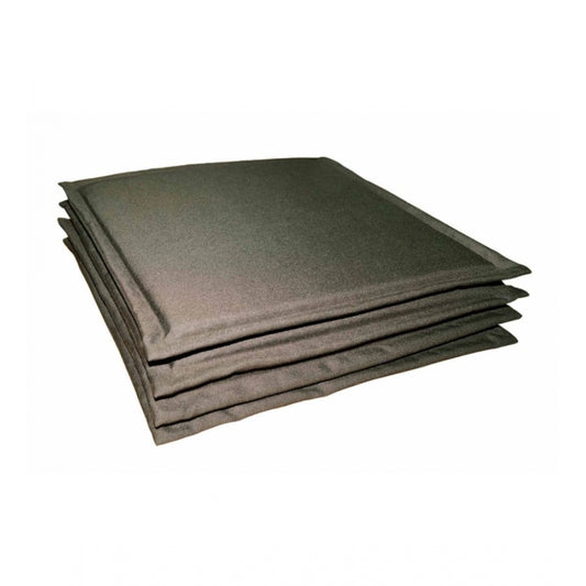 Amfyn Pack Of_4 Polyester Solid Chairpads (Dark Beige, Size: 16x16 In)