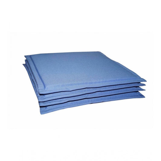 Amfyn Pack Of_4 Polyester Solid Chairpads (Blue, Size: 16x16 In)
