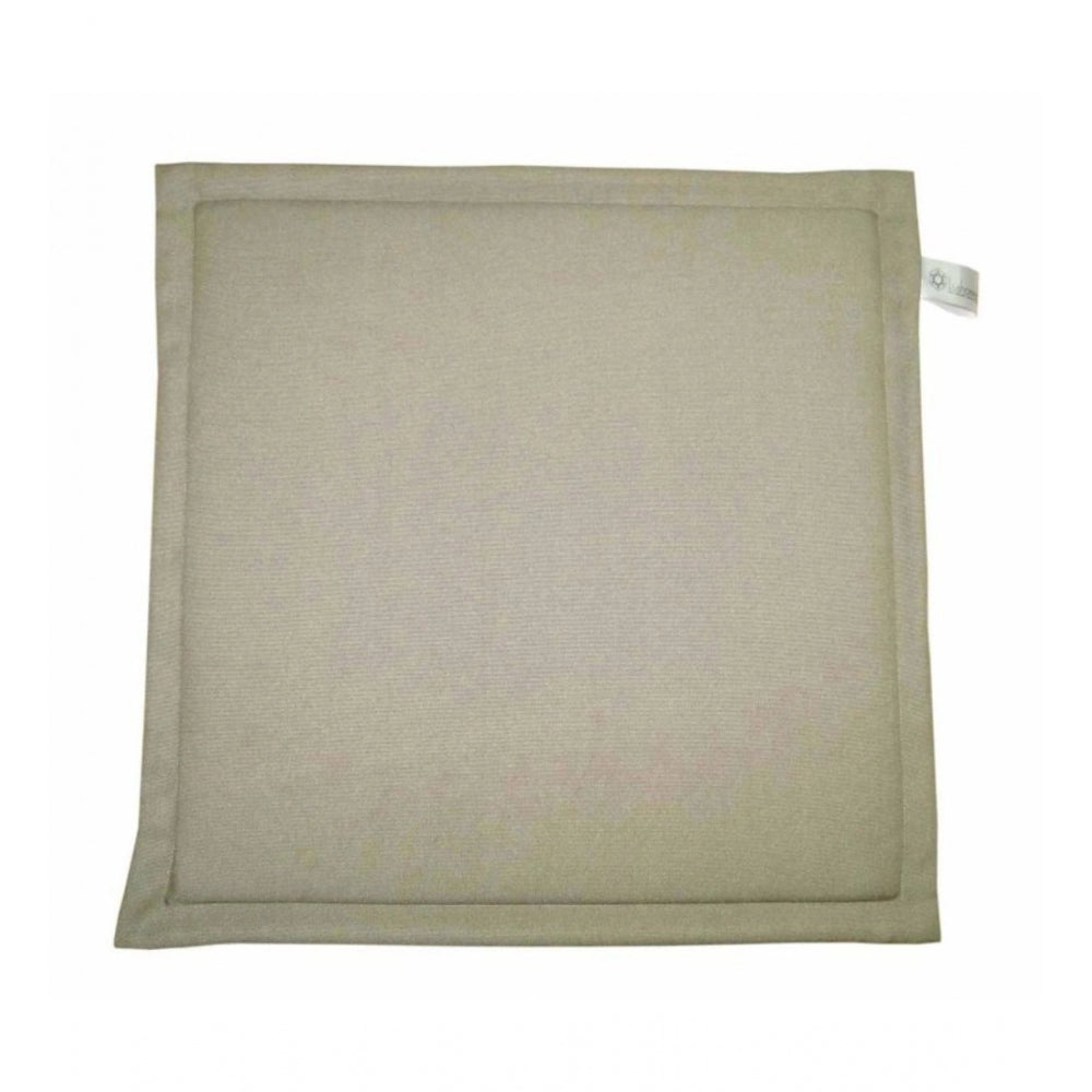 Amfyn Pack Of_4 Cotton Blended Solid Chairpads (Grey, Size: 15x15 In)