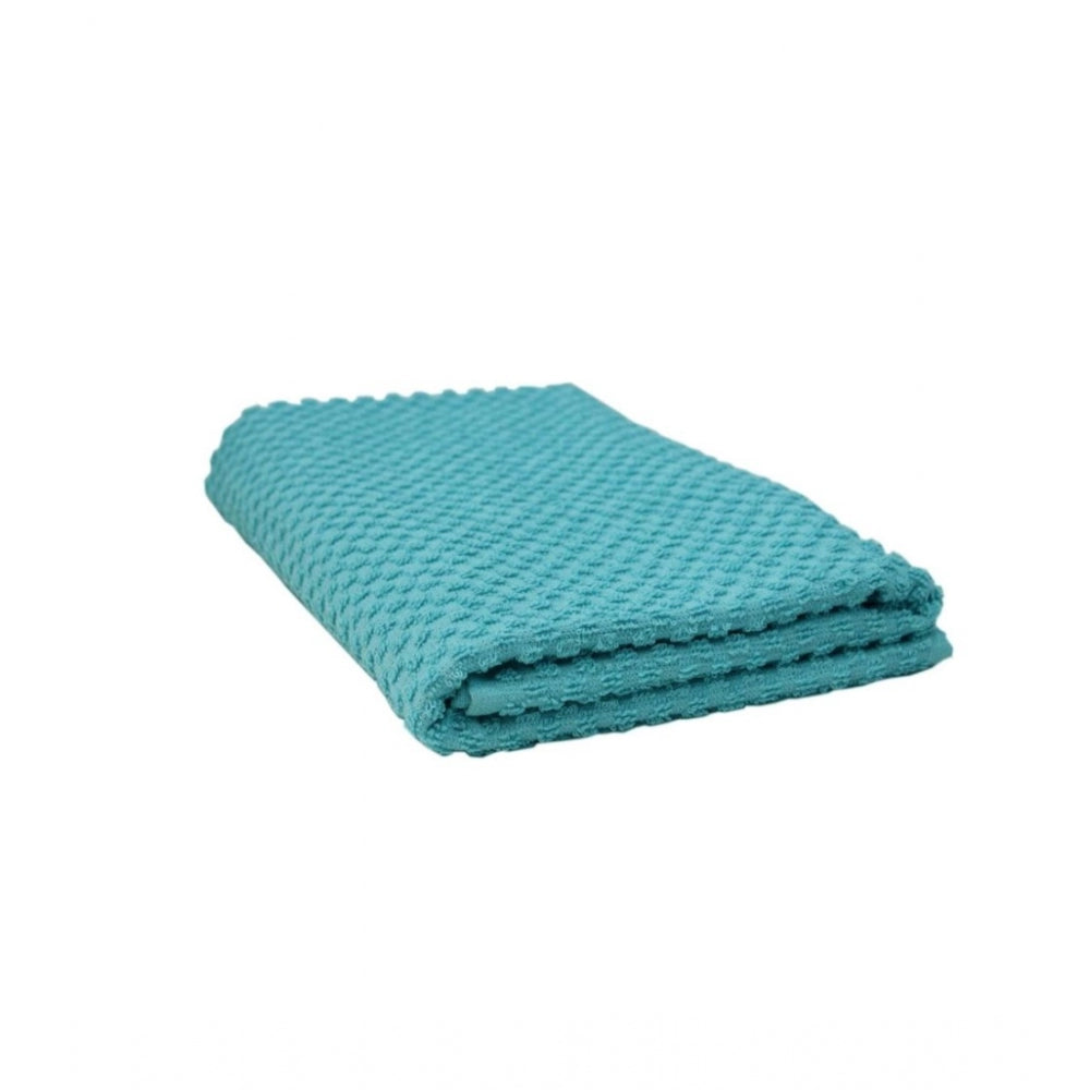 Amfyn Cotton Popcorn Weave Bath Towels (Aqua Blue, Size: 28x59 In)