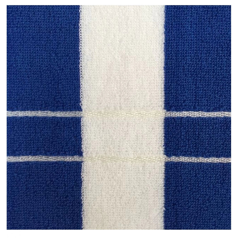 Amfyn Cotton Striped Bath Towels (Blue &amp; White, Size: 30x59 In)