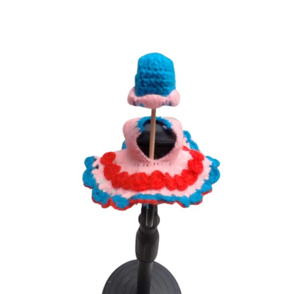 Amfyn Laddu Gopal Tharad Dress Size: 0 To 6 (Baby Pink-Red)