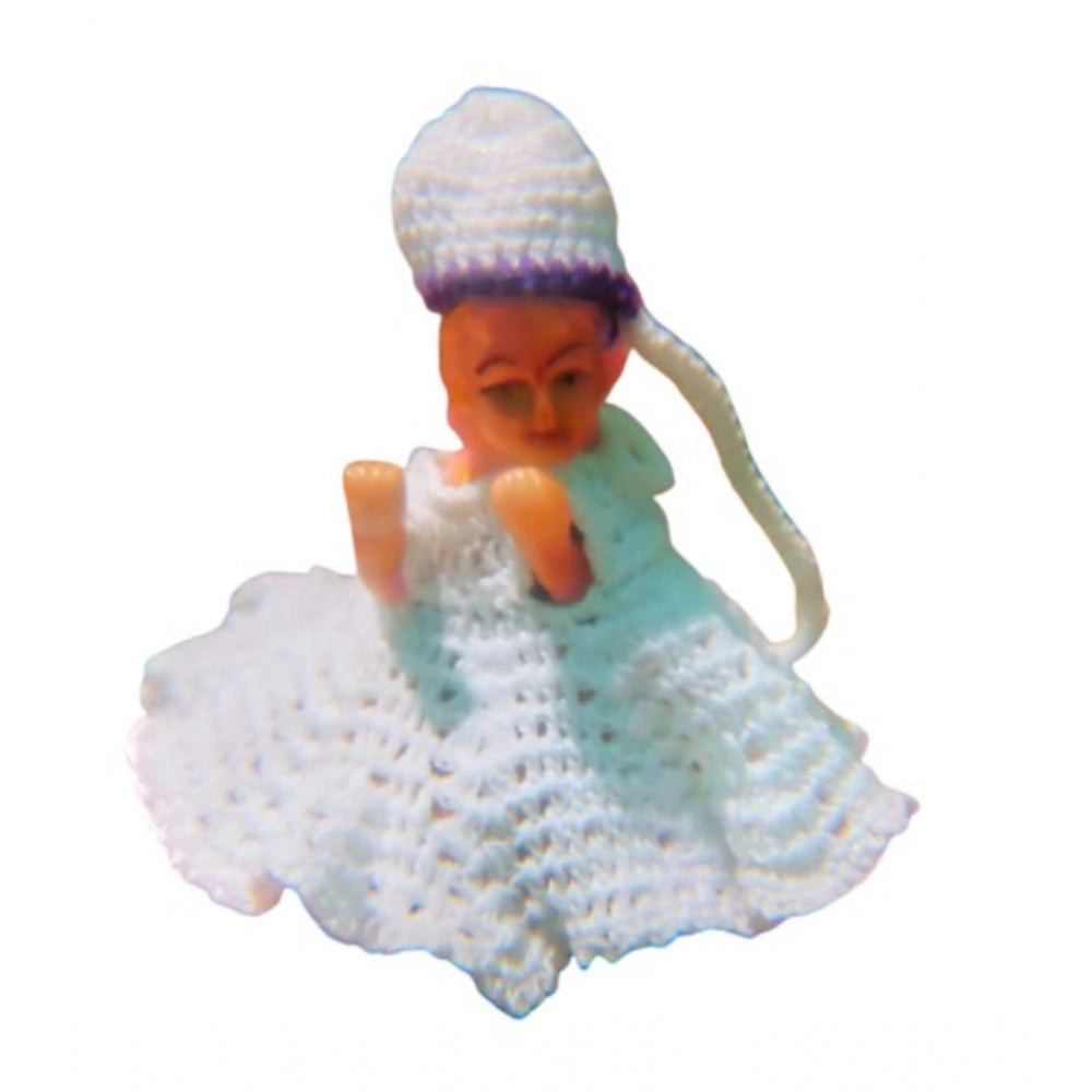 Amfyn Laddu Gopal Tharad Dress Size: 0 To 6 (White-Lavender)