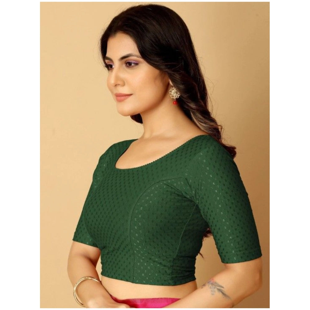 Amfyn Pack Of_2 Women's Hosiery Short Sleeves Round Neck Non-Padded Blouse (Green)