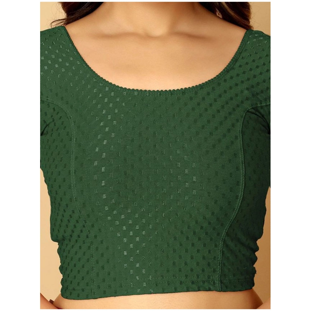 Amfyn Pack Of_2 Women's Hosiery Short Sleeves Round Neck Non-Padded Blouse (Green)