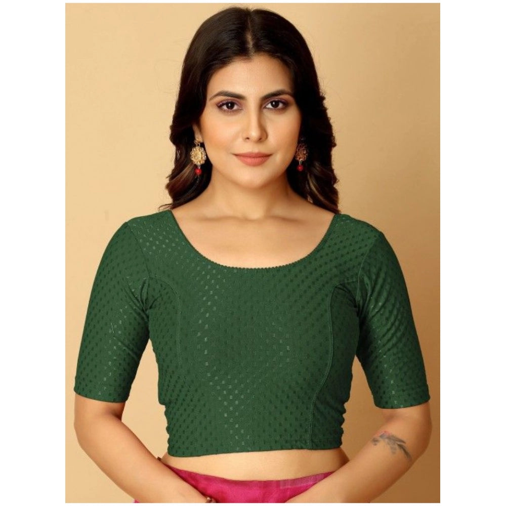 Amfyn Pack Of_2 Women's Hosiery Short Sleeves Round Neck Non-Padded Blouse (Green)