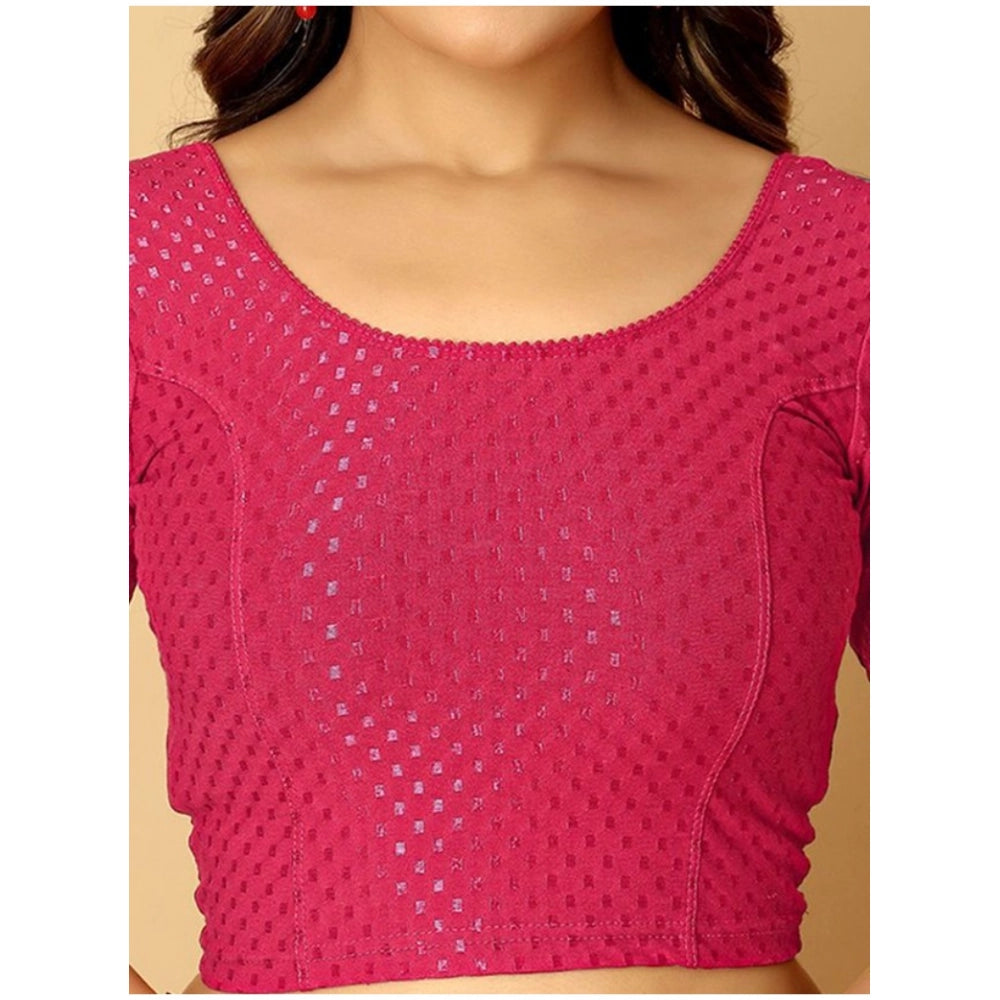 Amfyn Pack Of_2 Women's Hosiery Short Sleeves Round Neck Non-Padded Blouse (Pink)