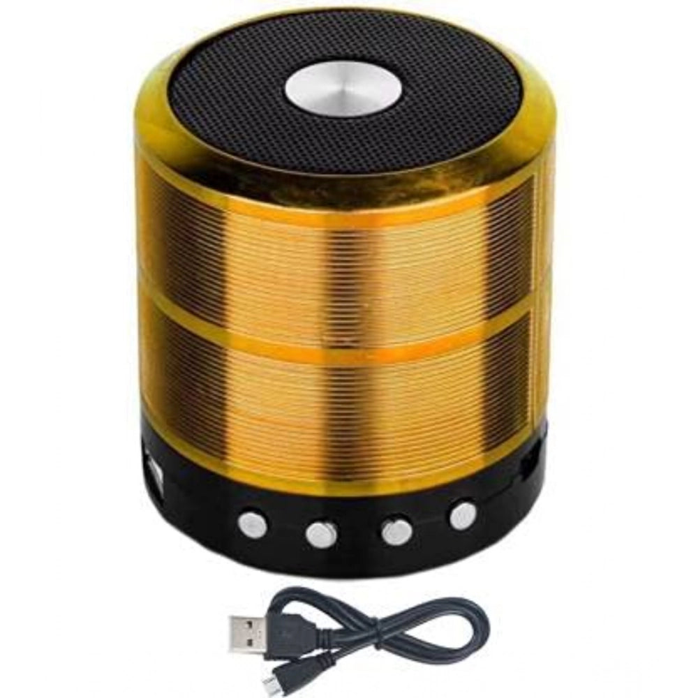 Amfyn Plastic Rubber Wireless WS887 Bluetooth Speaker (Gold)