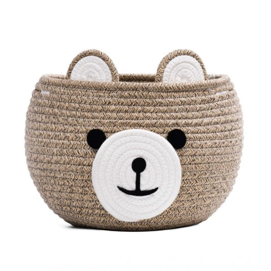 Amfyn Cotton Bear Shaped Storage Baskets Pack of 1 (Mix)