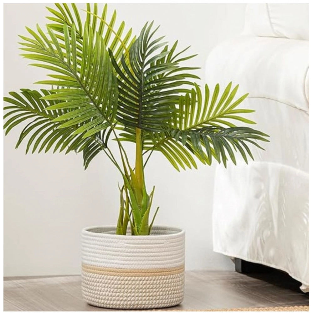 Amfyn Cotton Storage Rope Woven Baskets 9x7 Inch Pack of 1 (Beige)