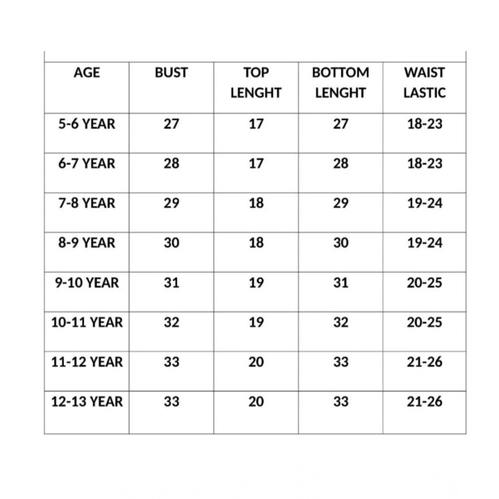 Amfyn Girl's Silk Bleand Printed Short Sleeve Night Suit Set (Black)