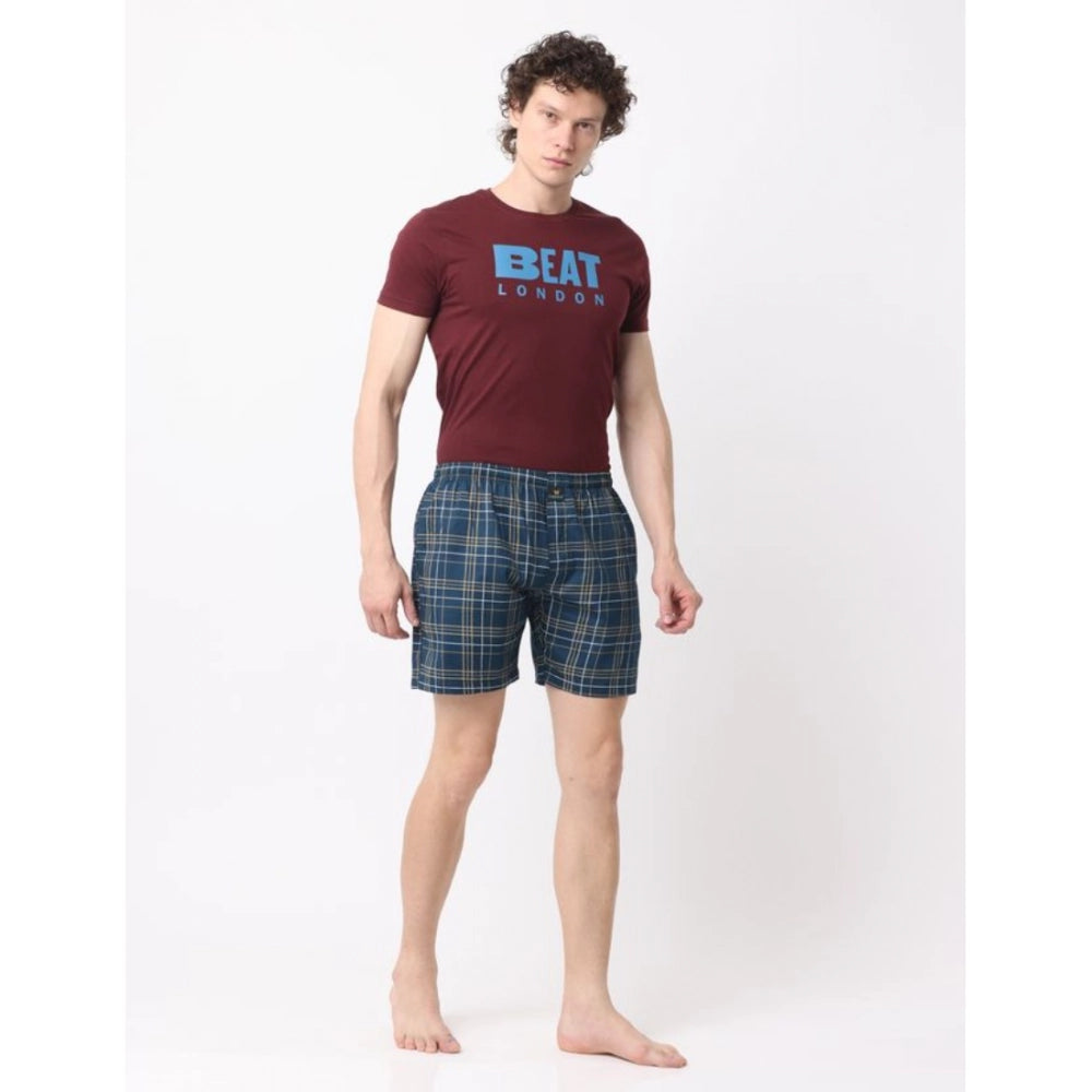 Amfyn Pack_of_2 Men's Polycotton Checked Boxer Shorts (Multicolor)