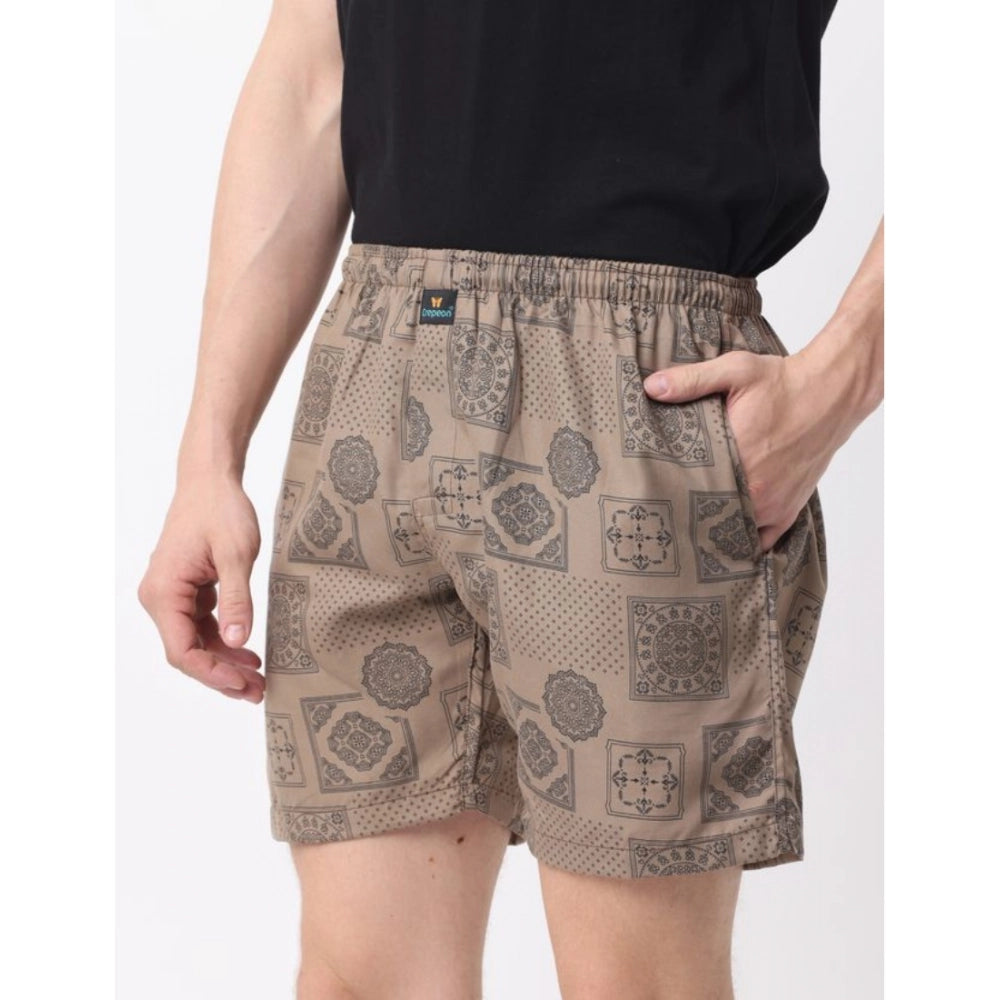 Amfyn Pack_of_2 Men's Polycotton Printed Boxer Shorts (Multicolor)
