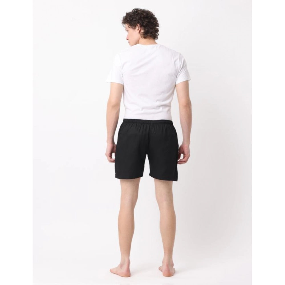 Amfyn Pack_of_2 Men's Polycotton Solid Boxer Shorts (Multicolor)