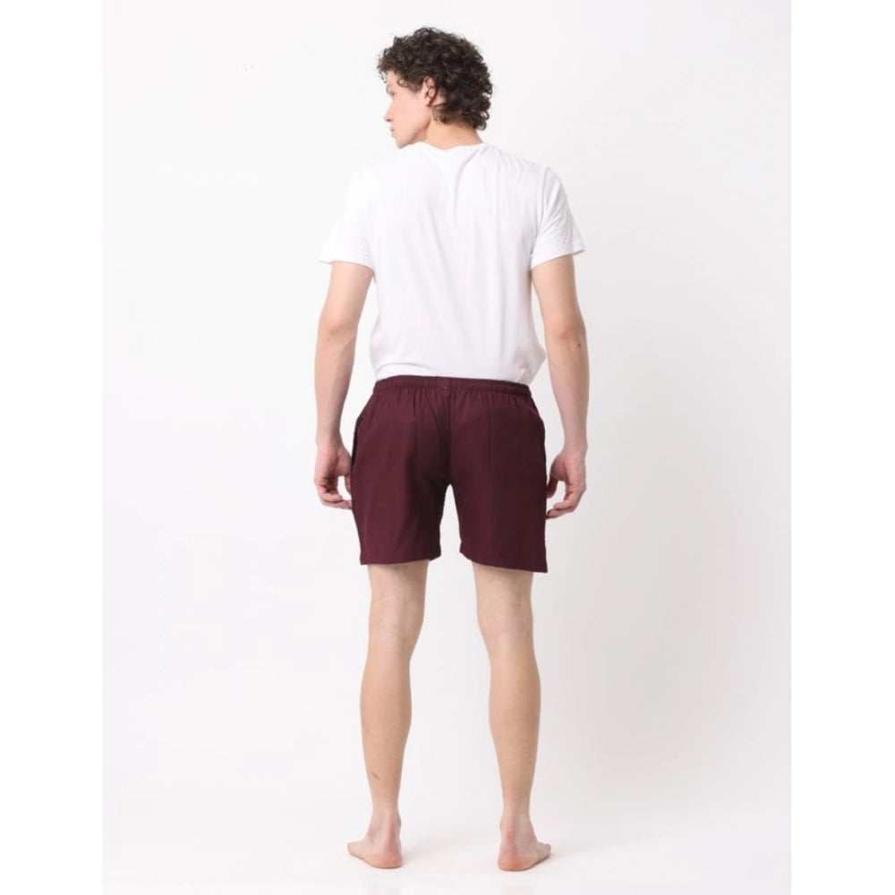 Amfyn Pack_of_2 Men's Polycotton Solid Boxer Shorts (Multicolor)
