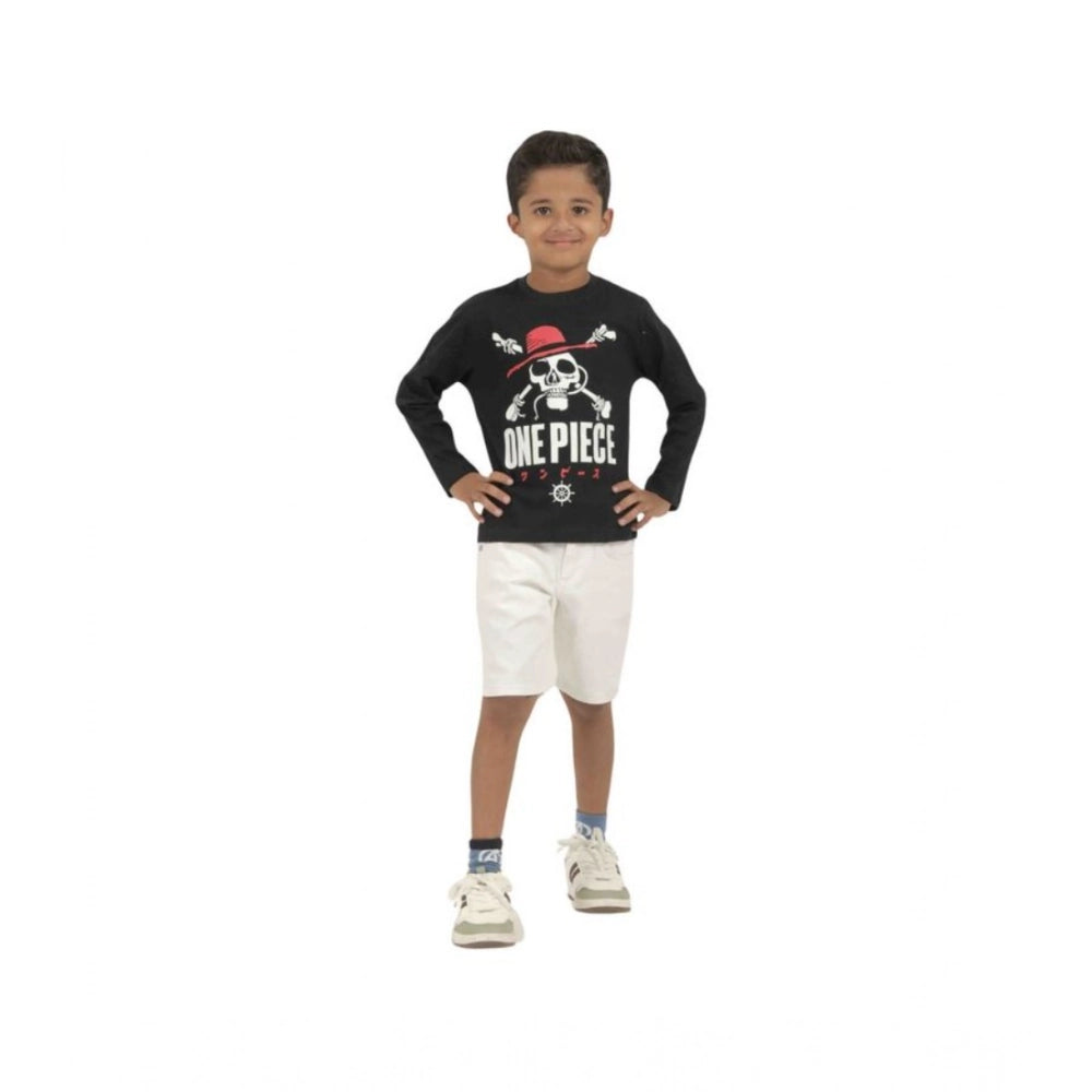 Amfyn Pack of 3 Boy's Cotton Printed Full Sleeve T-Shirt's (Multicolor)