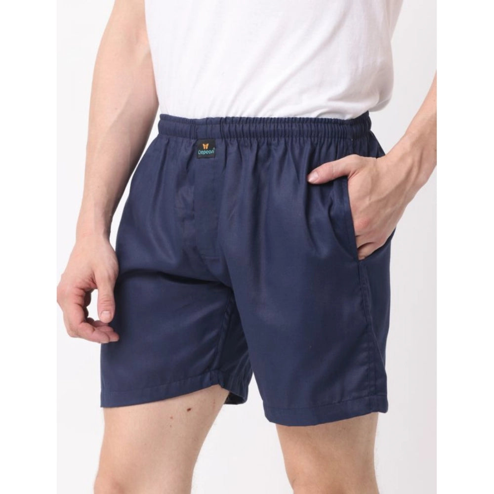 Amfyn Pack_of_2 Men's Polycotton Solid Boxer Shorts (Multicolor)