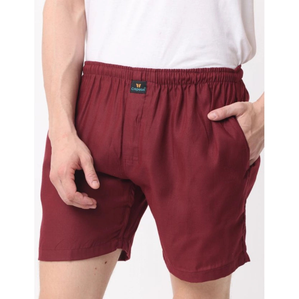 Amfyn Pack_of_2 Men's Polycotton Solid Boxer Shorts (Multicolor)