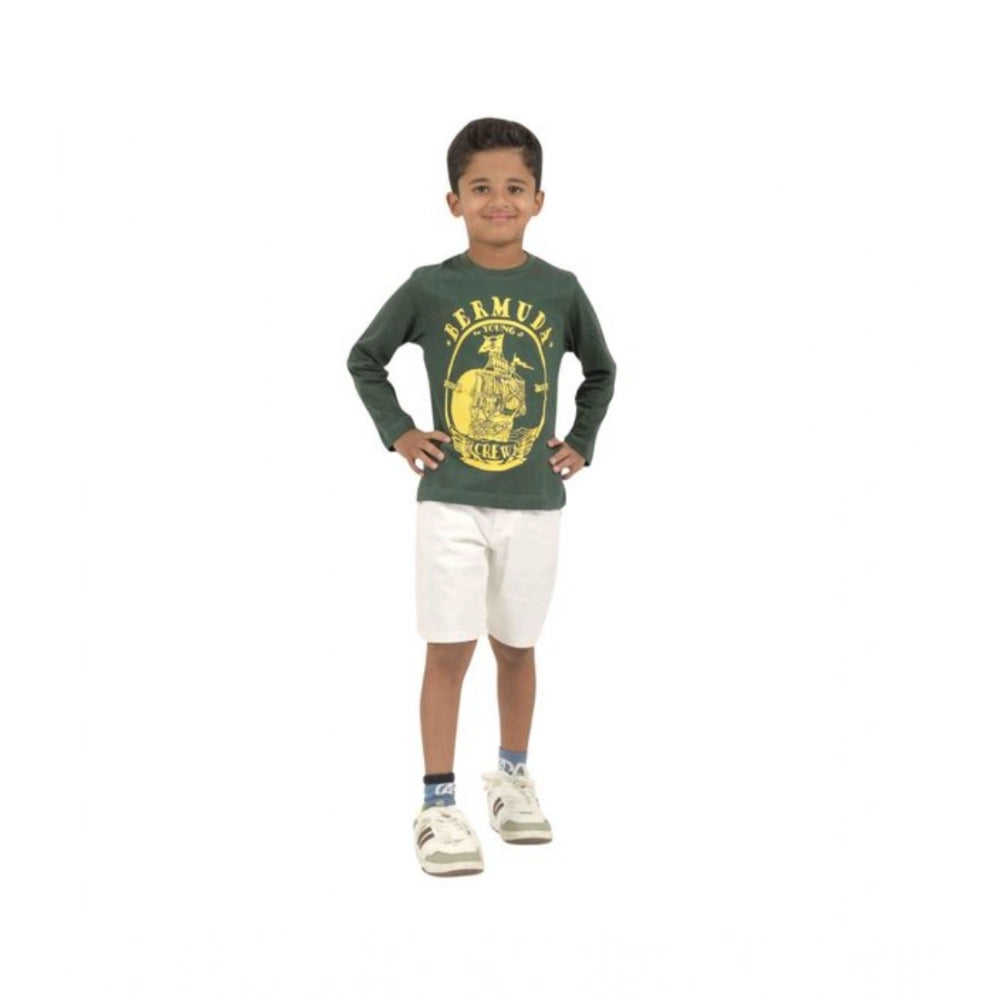 Amfyn Pack of 3 Boy's Cotton Printed Full Sleeve T-Shirt's (Multicolor)