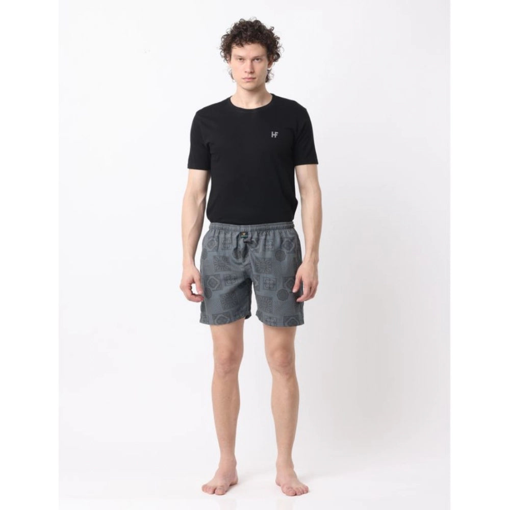 Amfyn Pack_of_2 Men's Polycotton Printed Boxer Shorts (Multicolor)