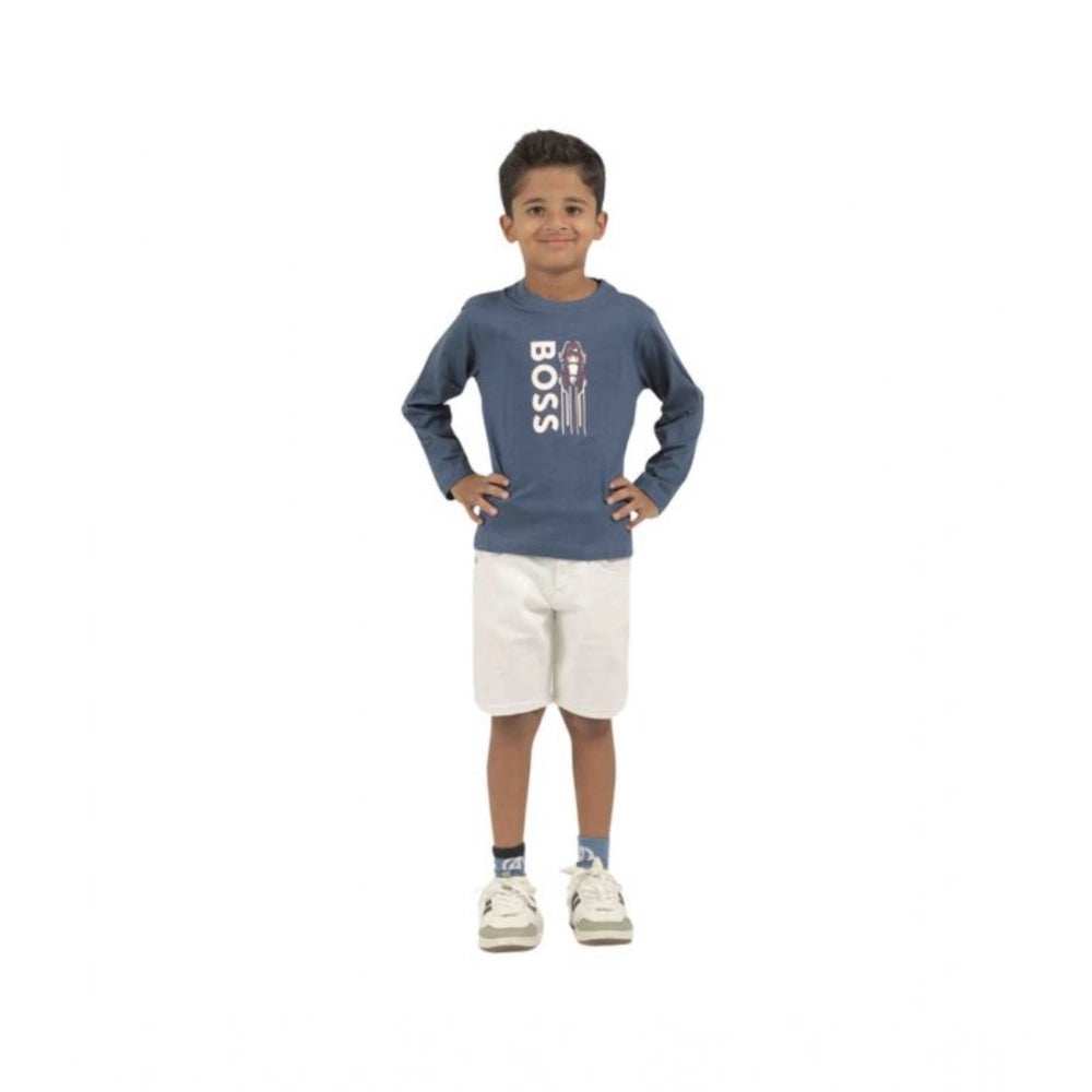 Amfyn Pack of 2 Boy's Cotton Printed Full Sleeve T-Shirt's (Multicolor)