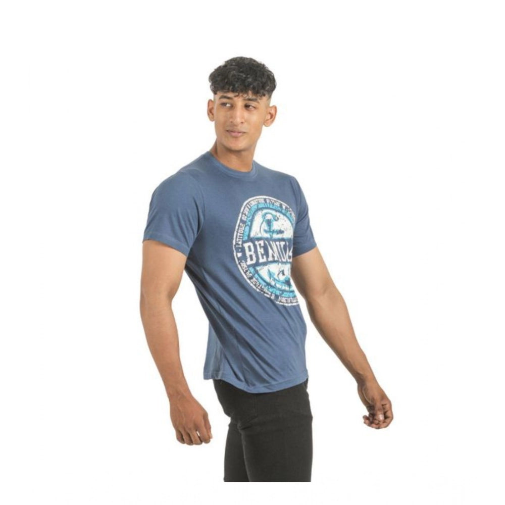 Amfyn Pack of 2 Men's Casual Cotton Printed Short Sleeve Tshirts (Multicolor)