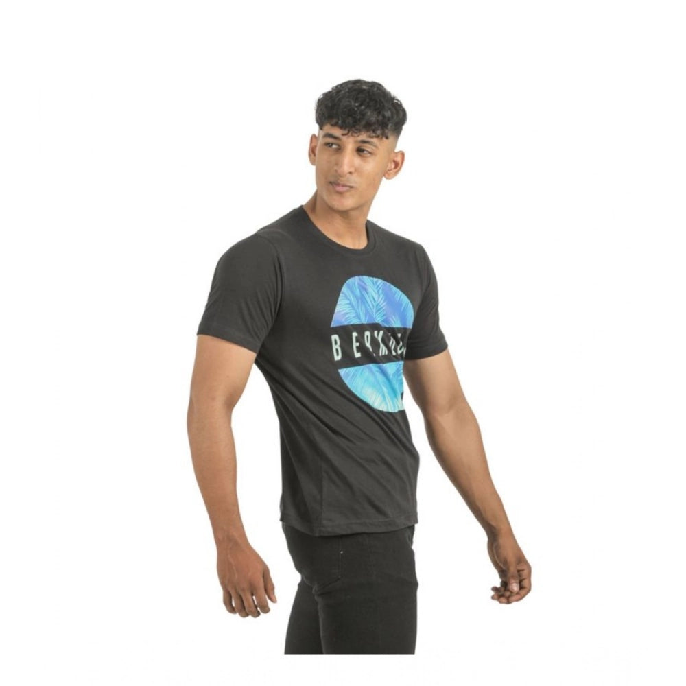 Amfyn Pack of 2 Men's Casual Cotton Printed Short Sleeve Tshirts (Multicolor)