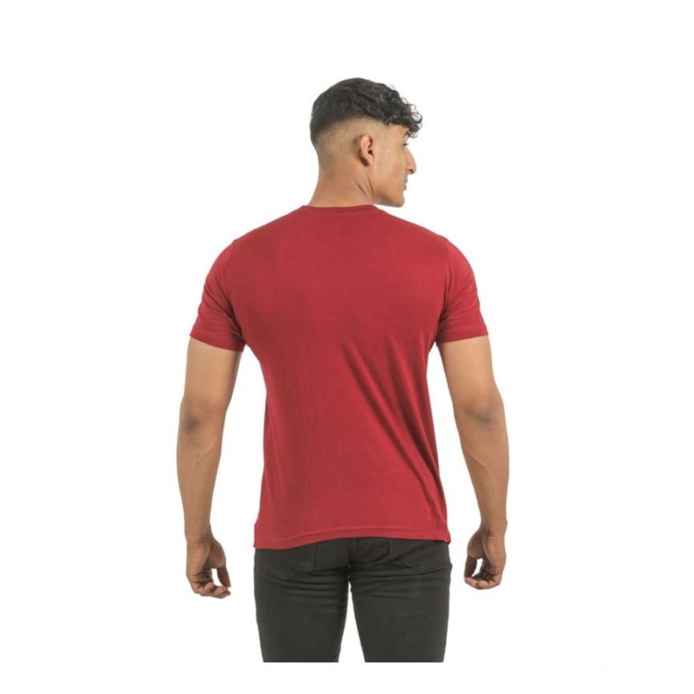 Amfyn Pack of 2 Men's Casual Cotton Printed Short Sleeve Tshirts (Multicolor)