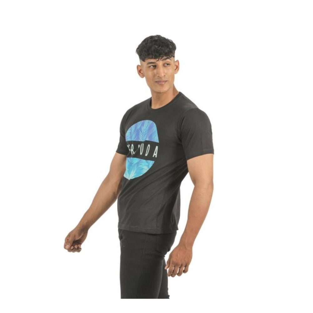 Amfyn Pack of 2 Men's Casual Cotton Printed Short Sleeve Tshirts (Multicolor)