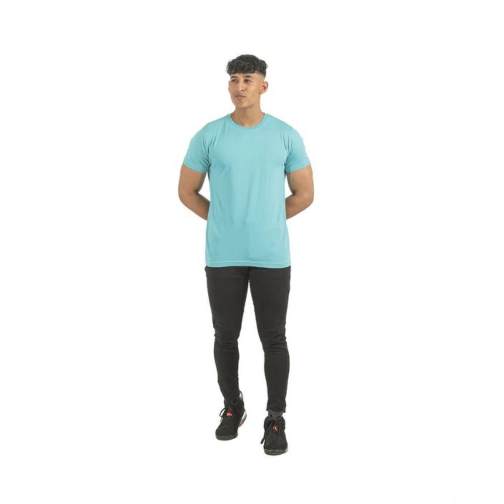 Amfyn Pack of 2 Men's Casual Cotton Solid Short Sleeve Tshirts (Multicolor)