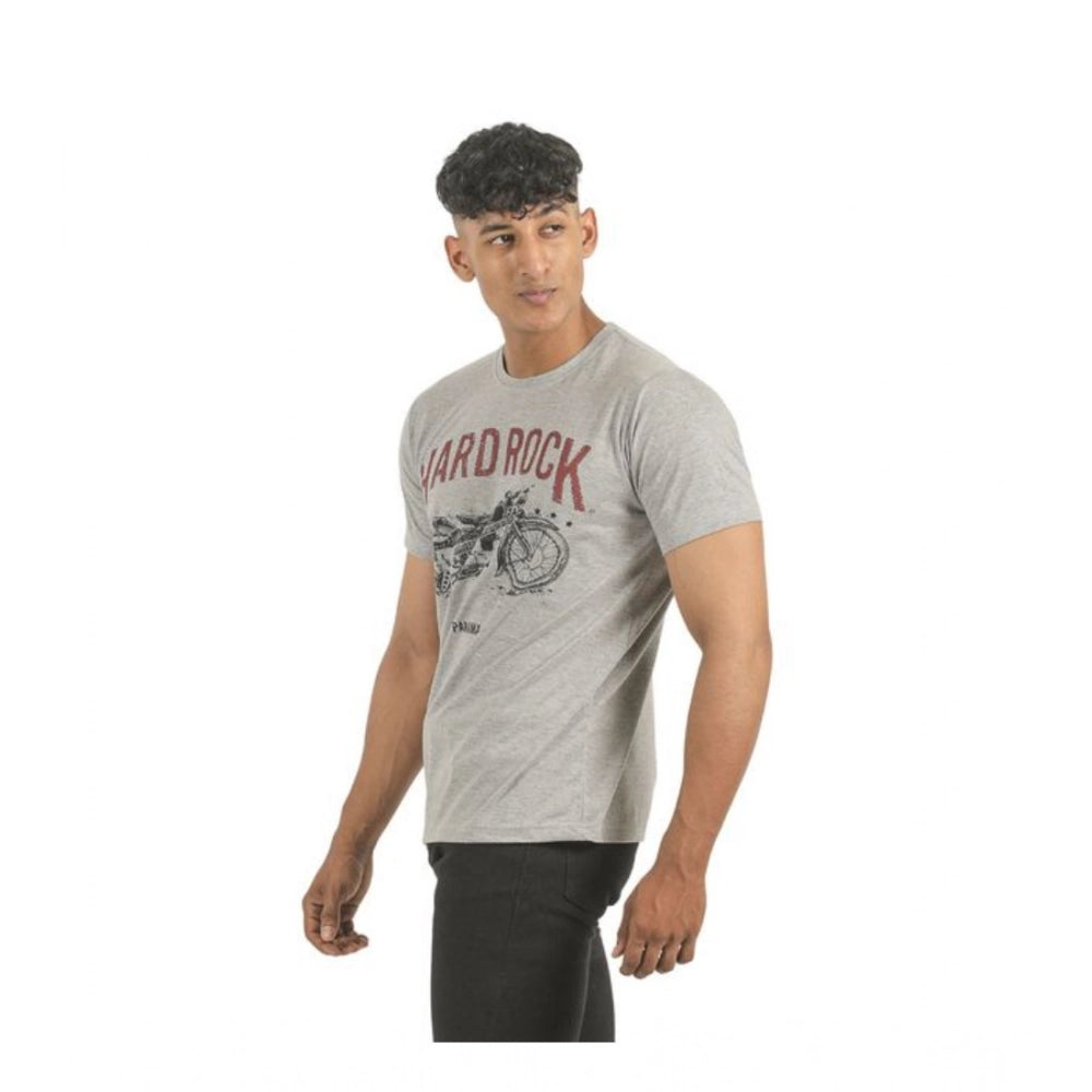 Amfyn Pack of 2 Men's Casual Cotton Printed Short Sleeve Tshirts (Multicolor)