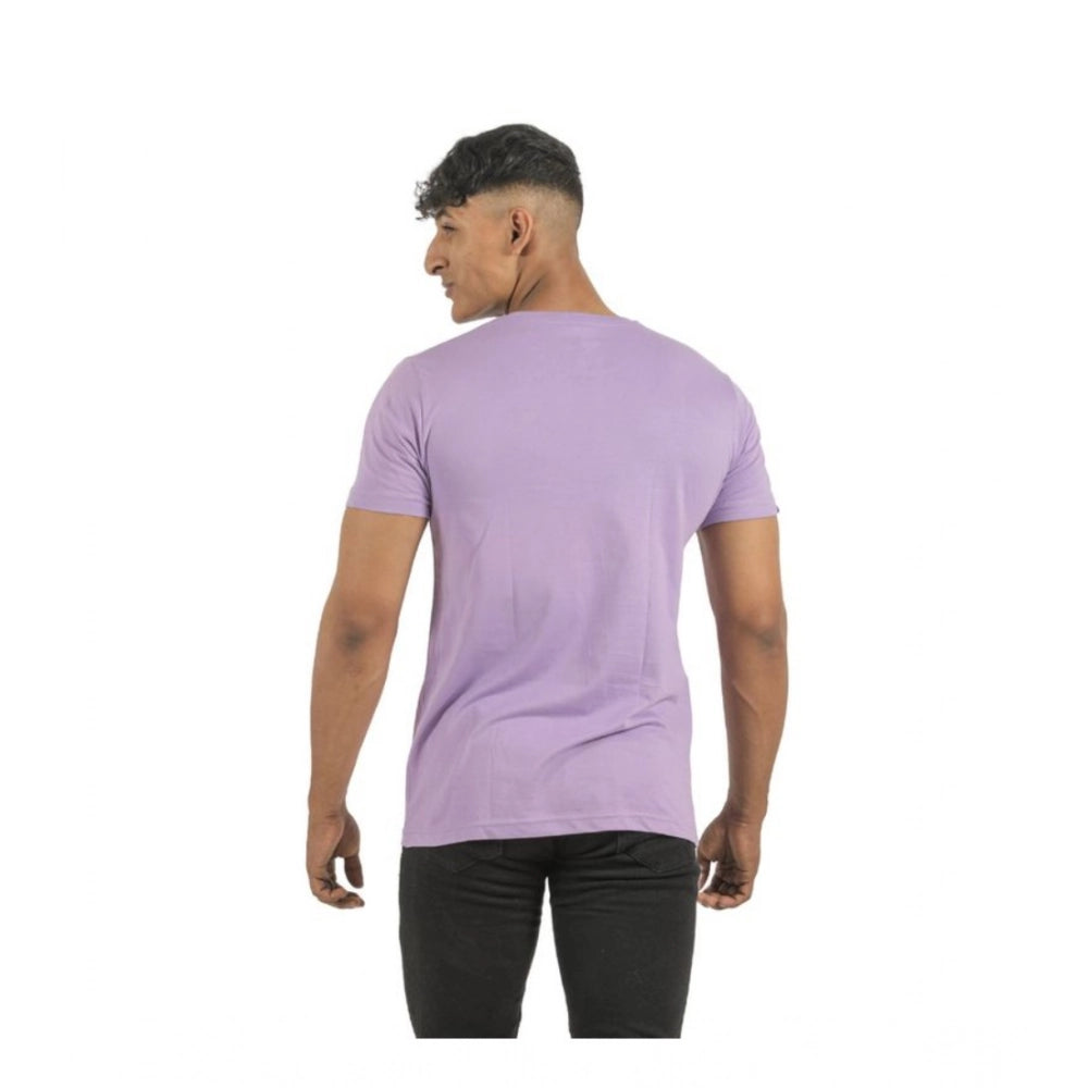 Amfyn Pack of 2 Men's Casual Cotton Solid Short Sleeve Tshirts (Multicolor)