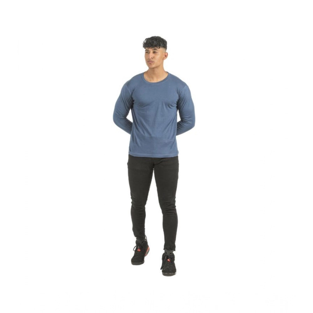 Amfyn Pack of 2 Men's Casual Cotton Solid Full Sleeve Tshirts (Multicolor)