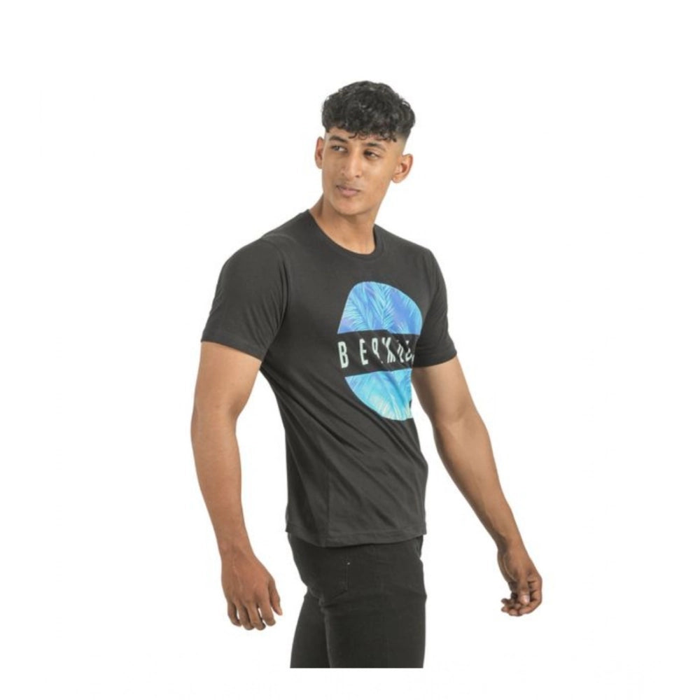 Amfyn Pack of 2 Men's Casual Cotton Printed Short Sleeve Tshirts (Multicolor)