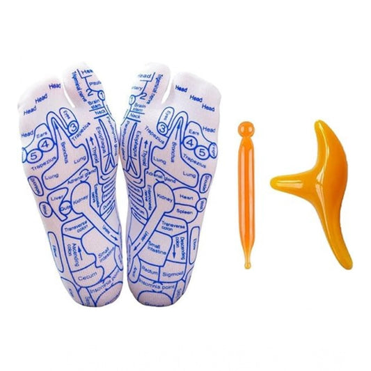 Amfyn Cotton Acupressure Reflexology Socks (White)