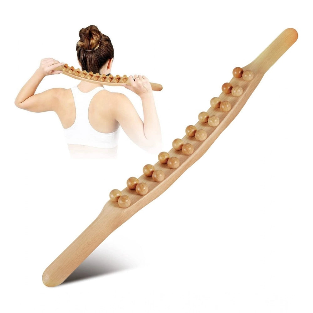 Amfyn Wood Gua Sha Double Row Stick Massager (Wood)