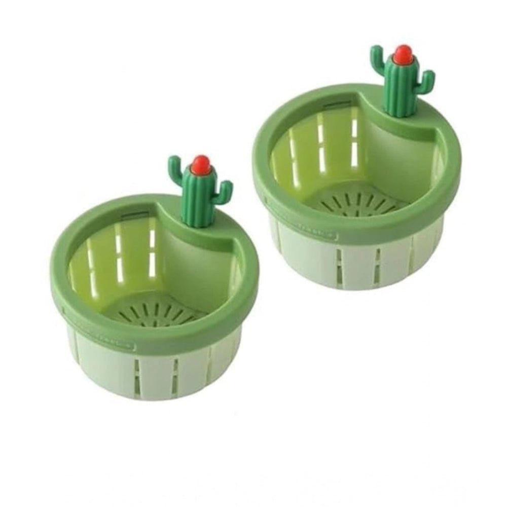 Amfyn 2Pcs Plastic Kitchen Sink Drain Strainer (Multicolor)