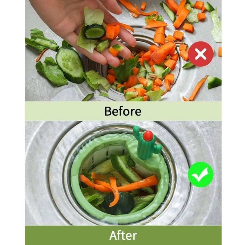 Amfyn 2Pcs Plastic Kitchen Sink Drain Strainer (Multicolor)