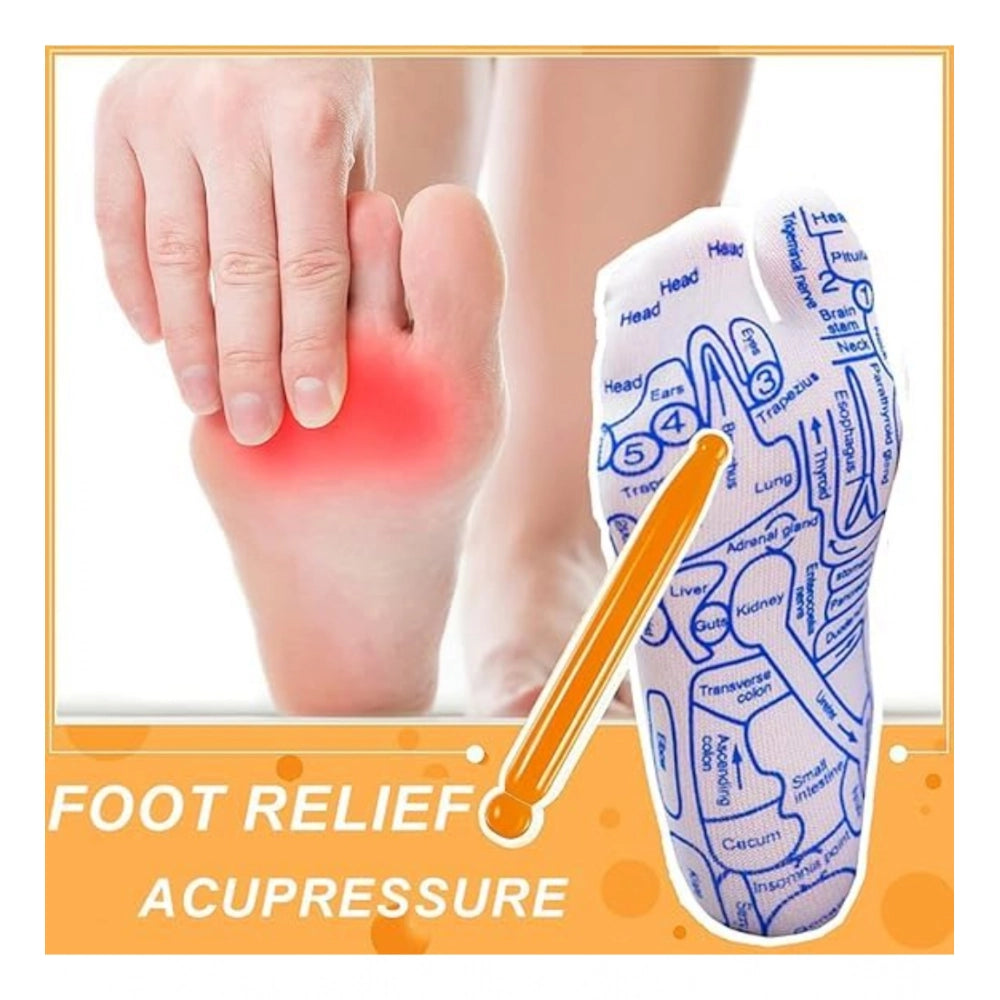Amfyn Cotton Acupressure Reflexology Socks (White)