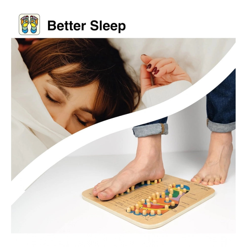 Amfyn Wood Point Foot Massager For Reflexology Trigger Feet  (Wood)