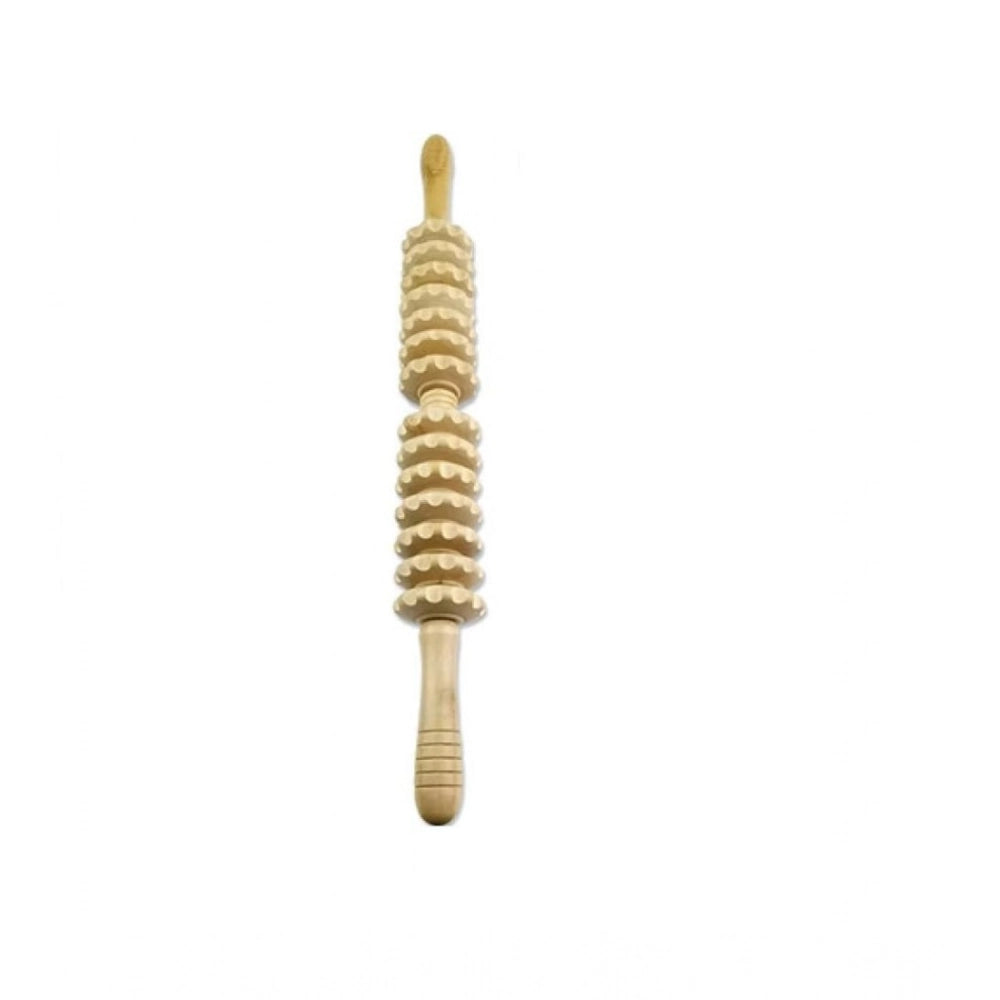 Amfyn Wood Massager Muscle Relief Roller Tool (Multicolor)