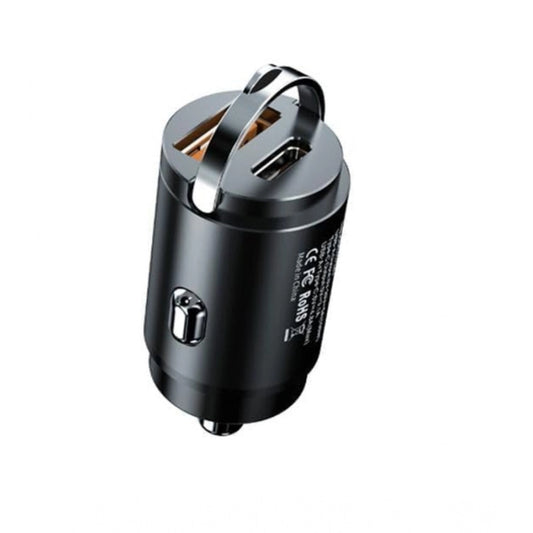 Amfyn Plastic USB-C Car Charger Adapter (Black)