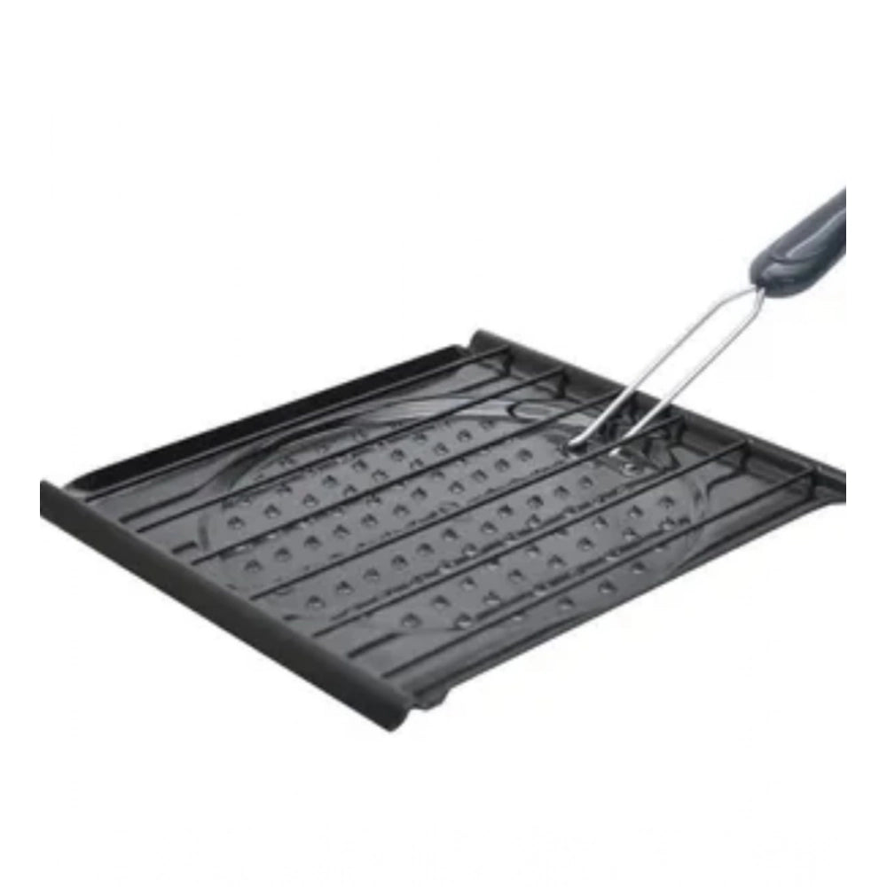 Amfyn Steel Toaster Grill with Foldable Handle Easy to Stainless Steel (Black)