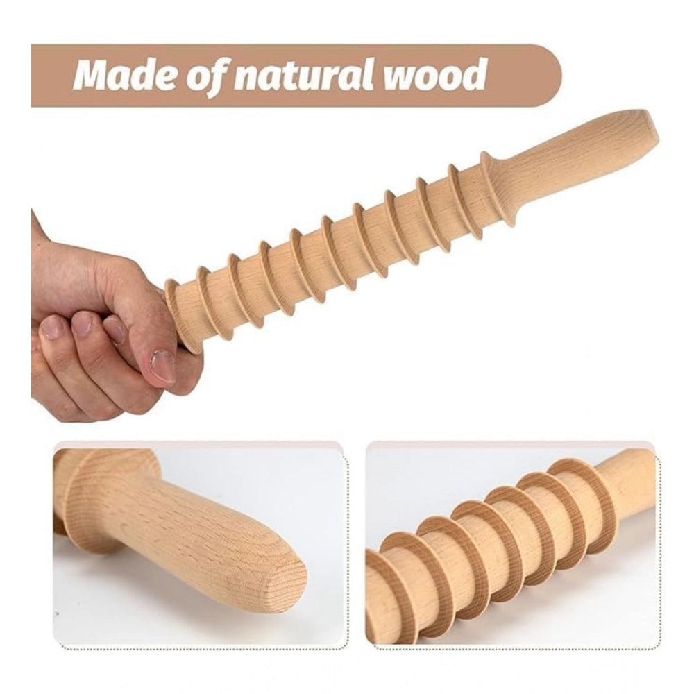 Amfyn Wood Roller Therapy Massage Tools (Wood)