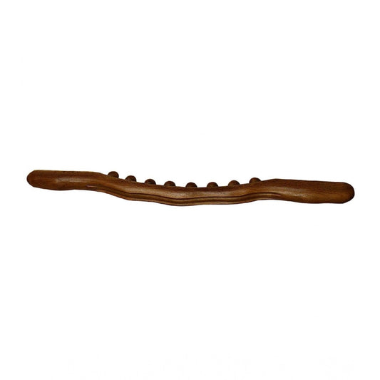 Amfyn Wood Gua Sha Massager Therapy Tool Soft Manual 8 Beads Roller (Brown)