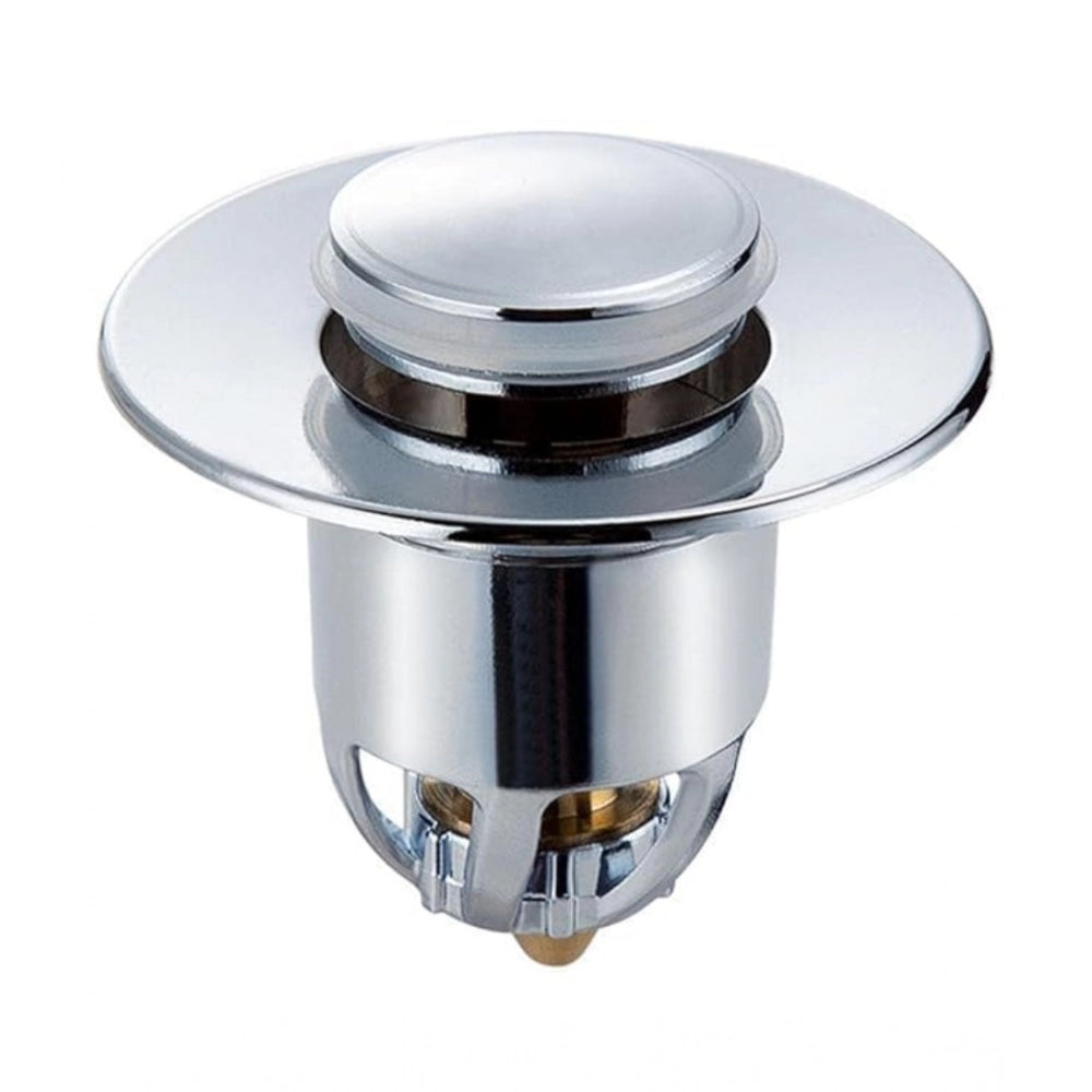 Amfyn Plastic Stainless Steel Pop-Up Sink Stopper (Silver)