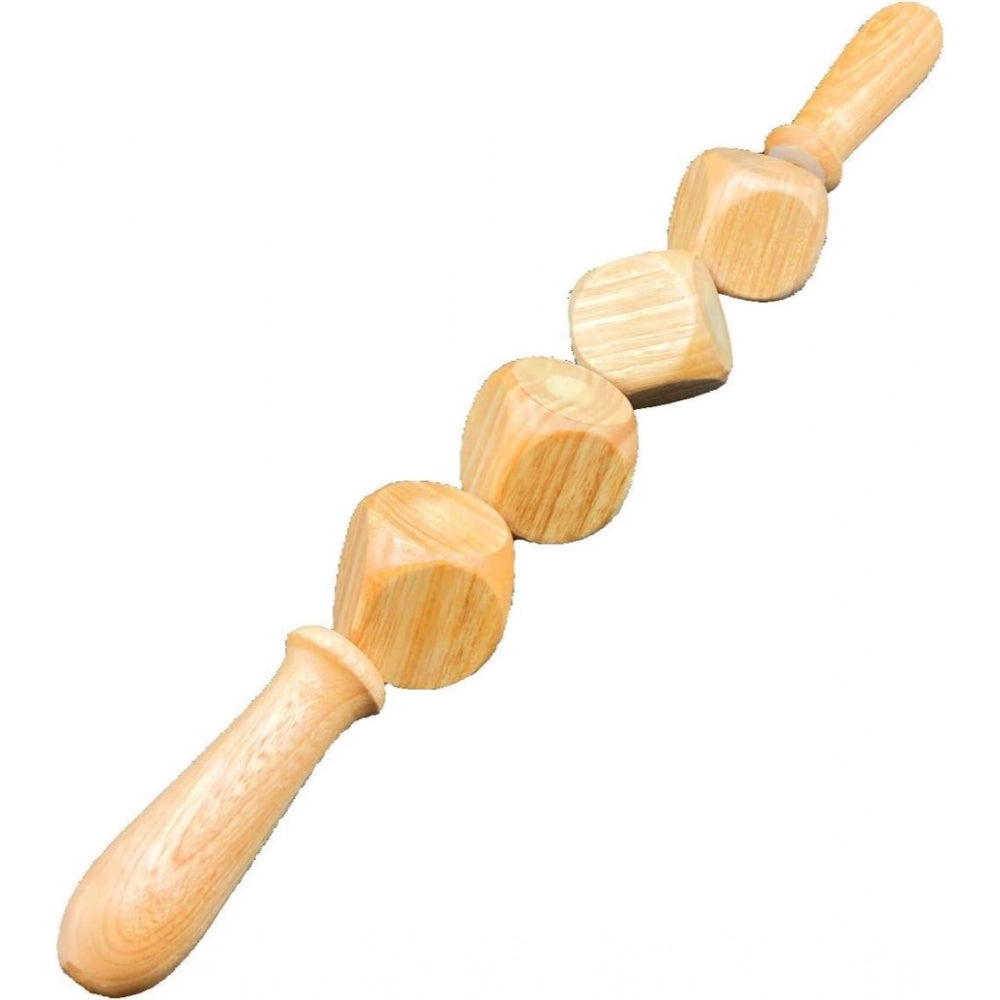 Amfyn Wood 4 Ball Body Roller Massager Stick (Wood)